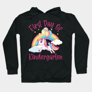 Lovely Unicorn and Rainbow | First Day of Kindergarten Hoodie